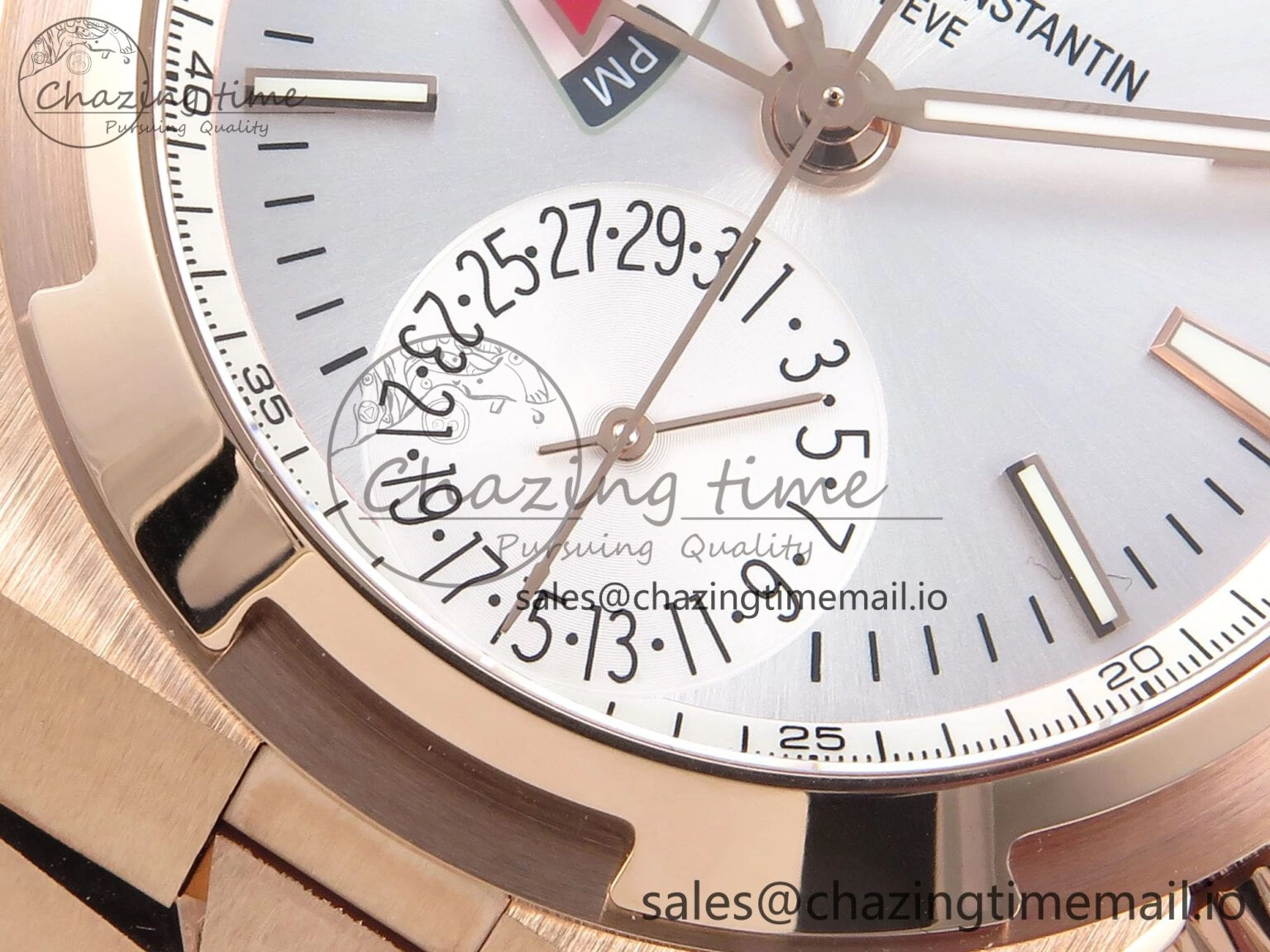 Popular Overseas 7920V RG 8F Best Edition White Dial On RG Bracelet A 9829