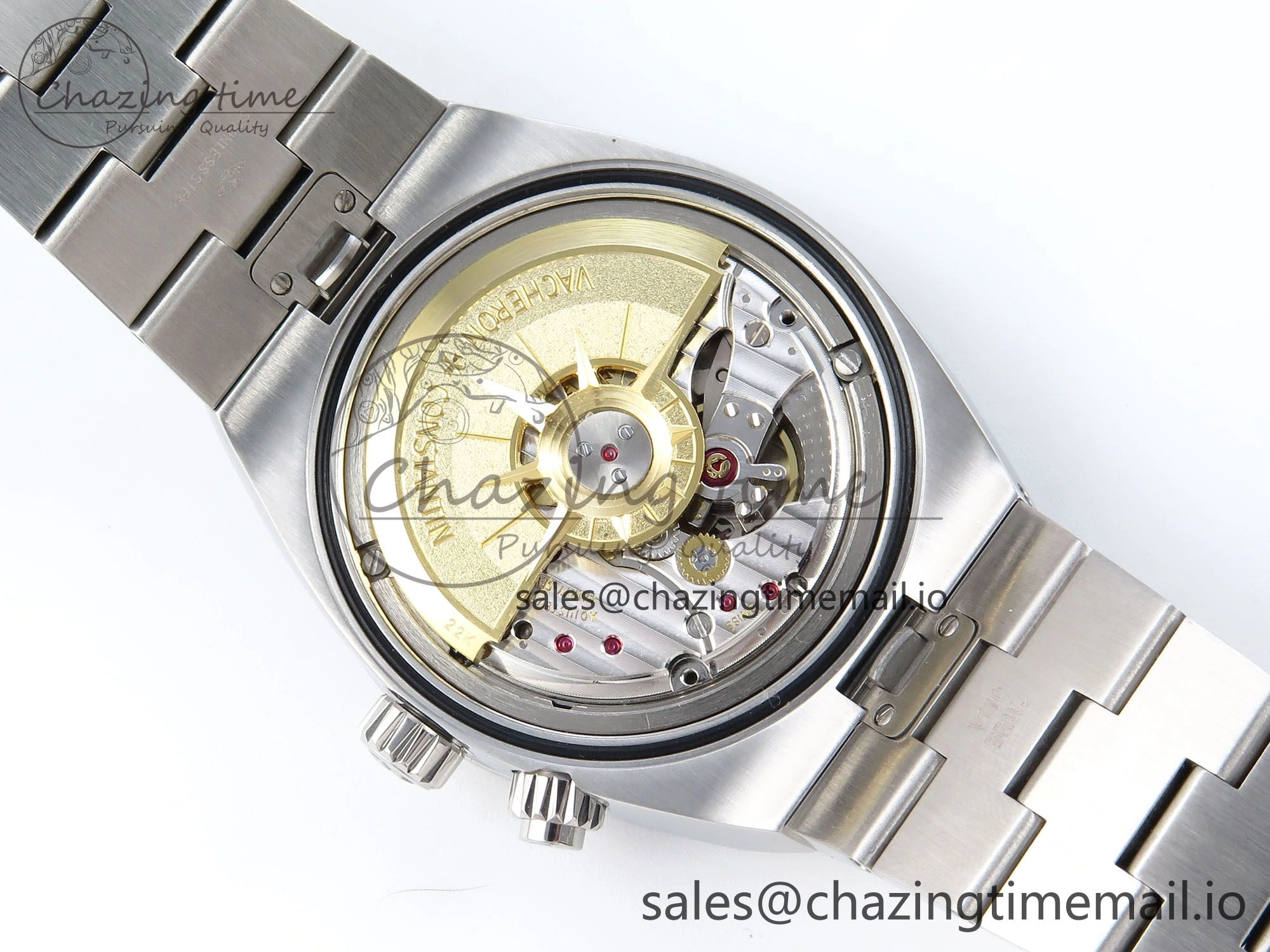EyeCatching Overseas 7920V SS 8F Best Edition Blue Dial On SS Bracelet A 9832