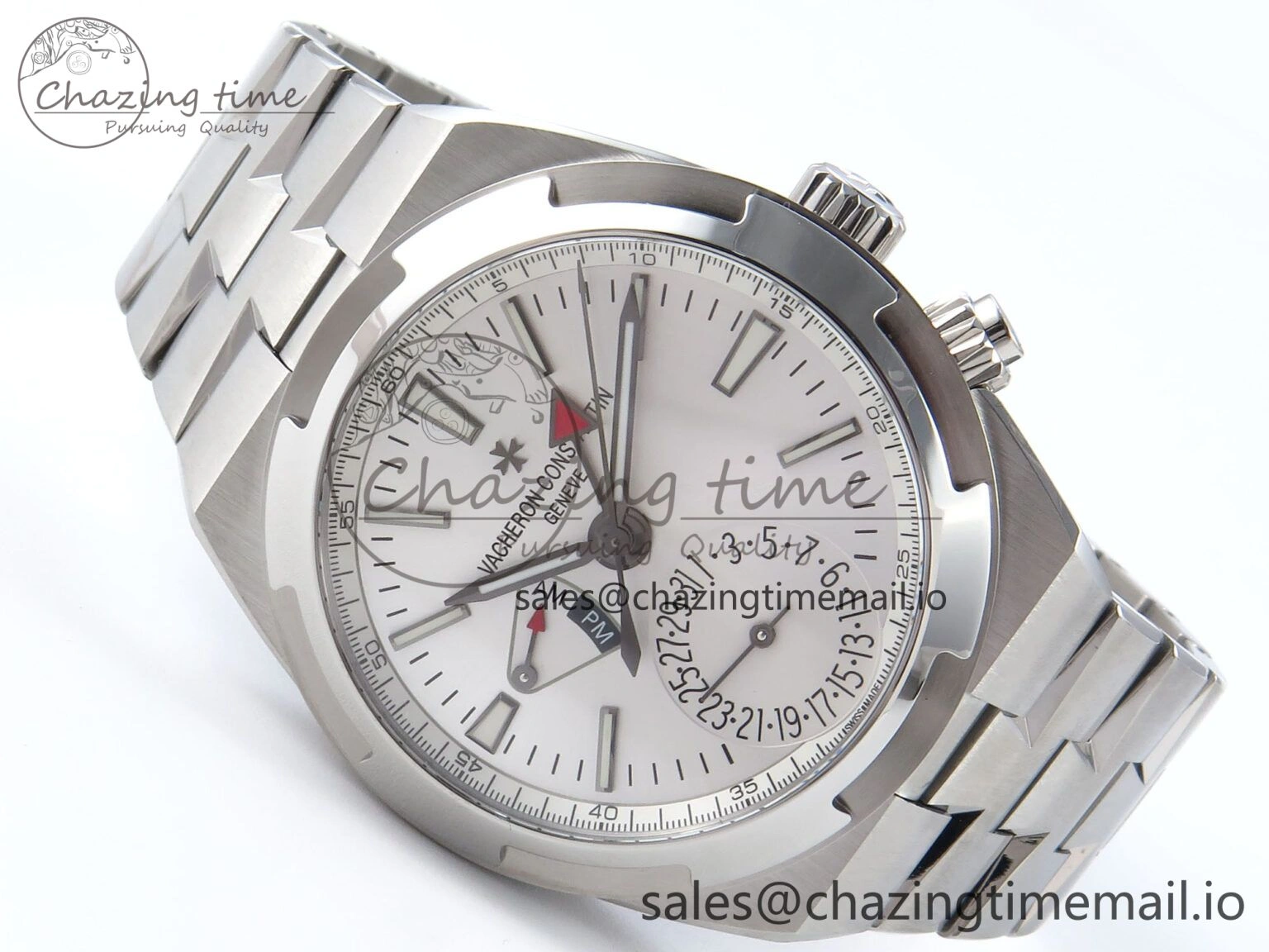 Overseas 7920V SS 8F Best Edition White Dial On SS Bracelet A Comfortable 9831