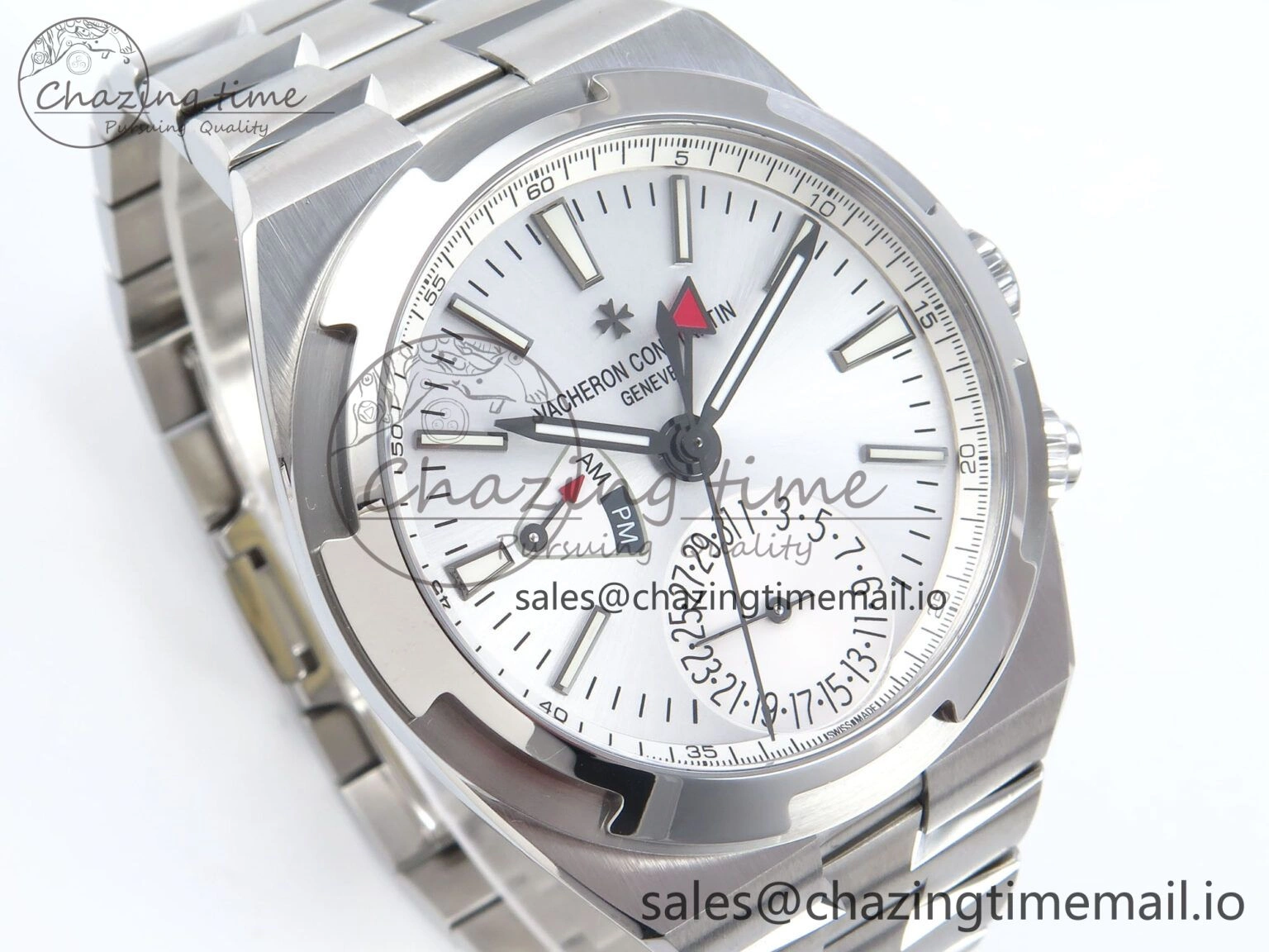 Overseas 7920V SS 8F Best Edition White Dial On SS Bracelet A Comfortable 9831