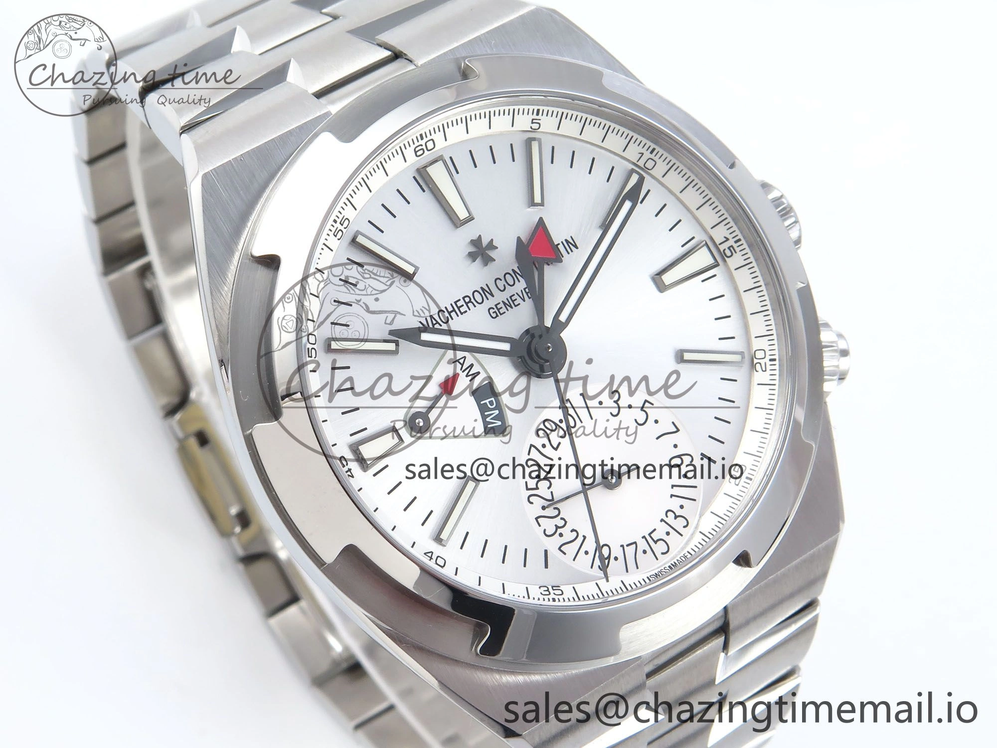 Overseas 7920V SS 8F Best Edition White Dial On SS Bracelet A Comfortable 9831