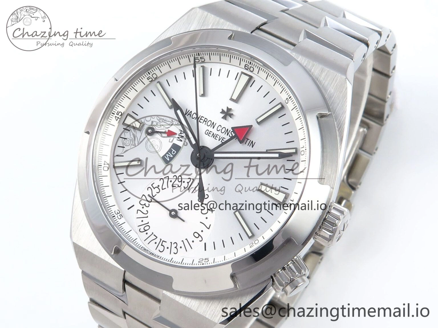 Overseas 7920V SS 8F Best Edition White Dial On SS Bracelet A Comfortable 9831