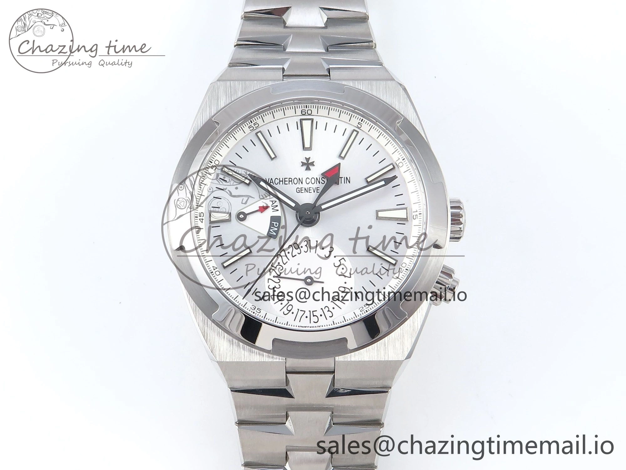 Overseas 7920V SS 8F Best Edition White Dial On SS Bracelet A Comfortable 9831