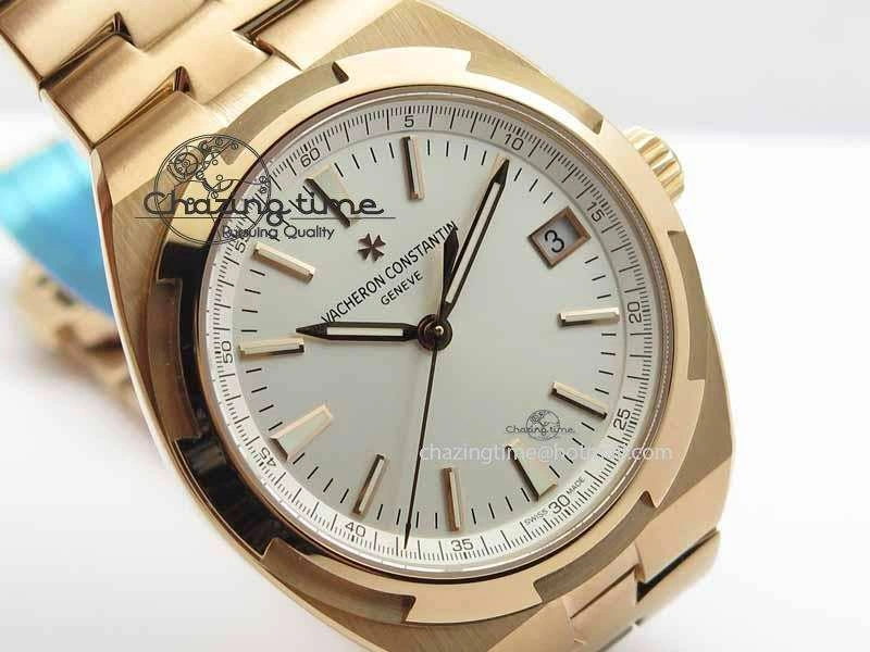 Overseas Automatic RG White Dial On RG Bracelet A Fashionable 9979