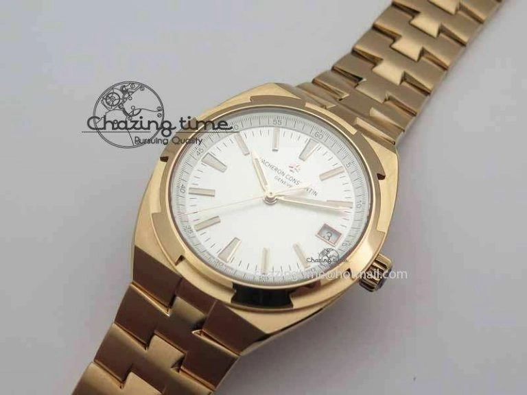 Overseas Automatic RG White Dial On RG Bracelet A Fashionable 9979
