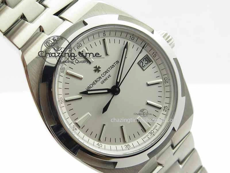 Overseas Automatic SS White Dial On SS Bracelet A WrinkleFree 9988
