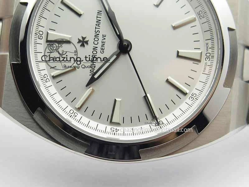Overseas Automatic SS White Dial On SS Bracelet A WrinkleFree 9988