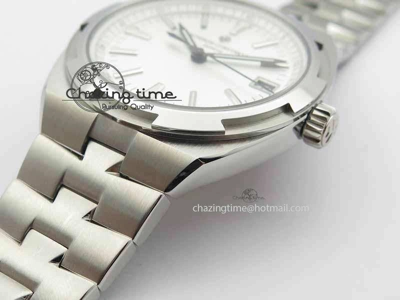 Overseas Automatic SS White Dial On SS Bracelet A WrinkleFree 9988