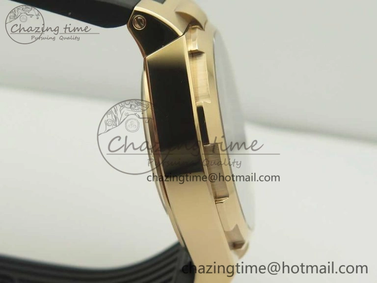 Compact Overseas Dual Time Power Reserve RG TWA Best Edition Black Dial on Black Rubber Strap A 9946