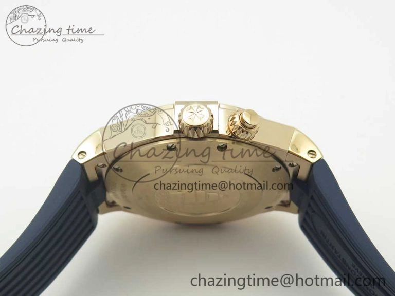 Overseas Dual Time Power Reserve RG TWA Best Edition Blue Dial on Blue Rubber Strap A Supportive 9944