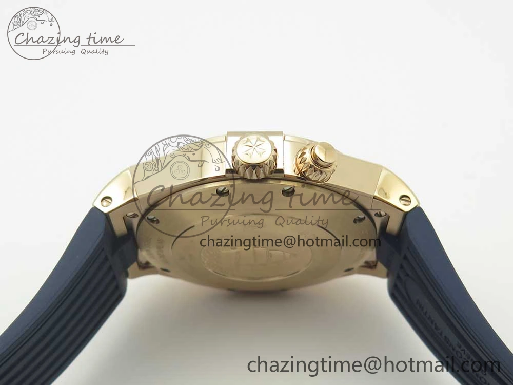 Overseas Dual Time Power Reserve RG TWA Best Edition Blue Dial on Blue Rubber Strap A Supportive 9944