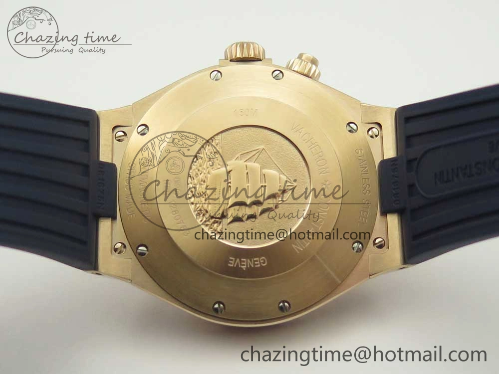 Overseas Dual Time Power Reserve RG TWA Best Edition Blue Dial on Blue Rubber Strap A Supportive 9944
