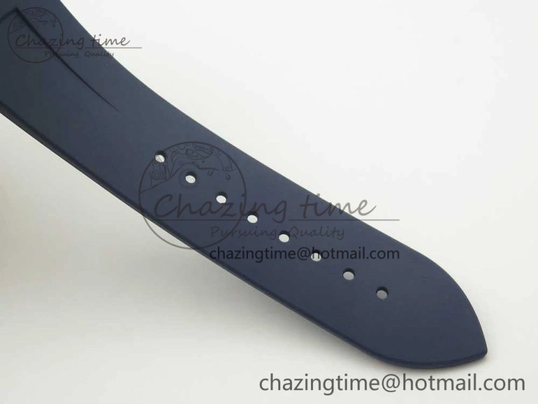 Overseas Dual Time Power Reserve RG TWA Best Edition Blue Dial on Blue Rubber Strap A Supportive 9944