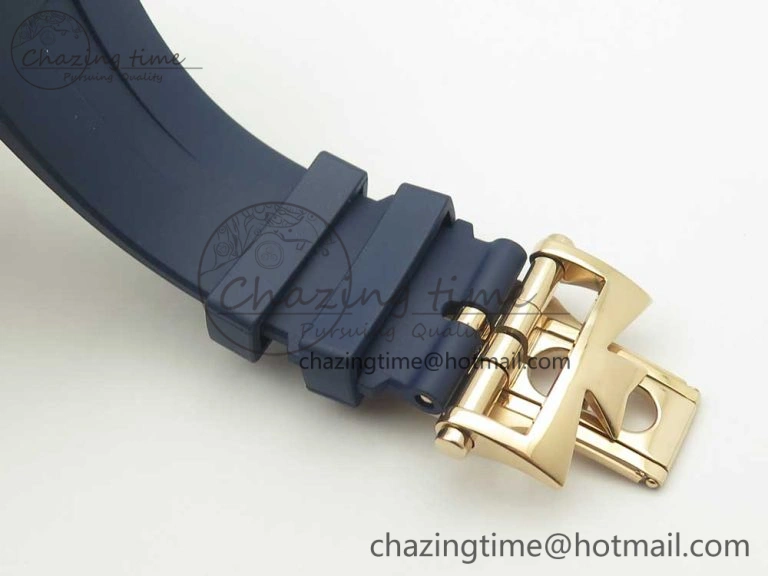 Overseas Dual Time Power Reserve RG TWA Best Edition Blue Dial on Blue Rubber Strap A Supportive 9944