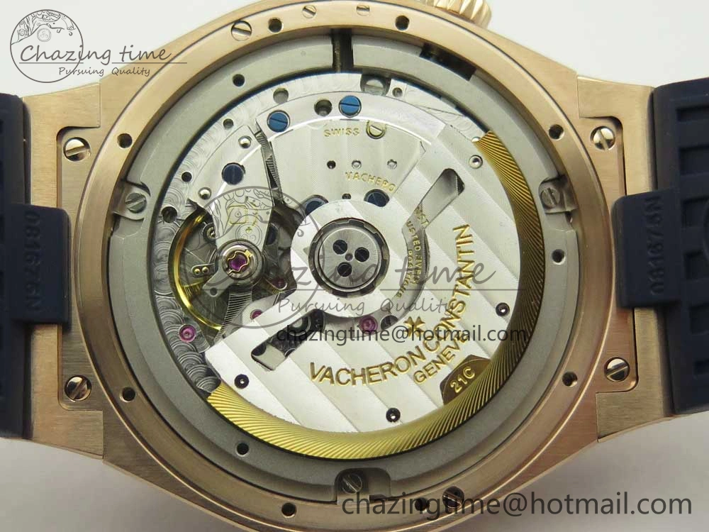 Overseas Dual Time Power Reserve RG TWA Best Edition Blue Dial on Blue Rubber Strap A Supportive 9944