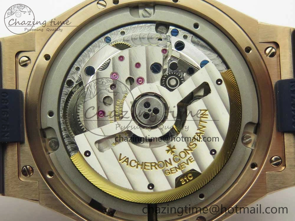 Overseas Dual Time Power Reserve RG TWA Best Edition Blue Dial on Blue Rubber Strap A Supportive 9944