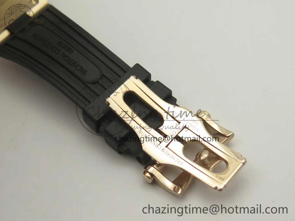 Overseas Dual Time Power Reserve RG TWA Best Edition Silver Dial on Black Rubber Strap A FashionForward 9941