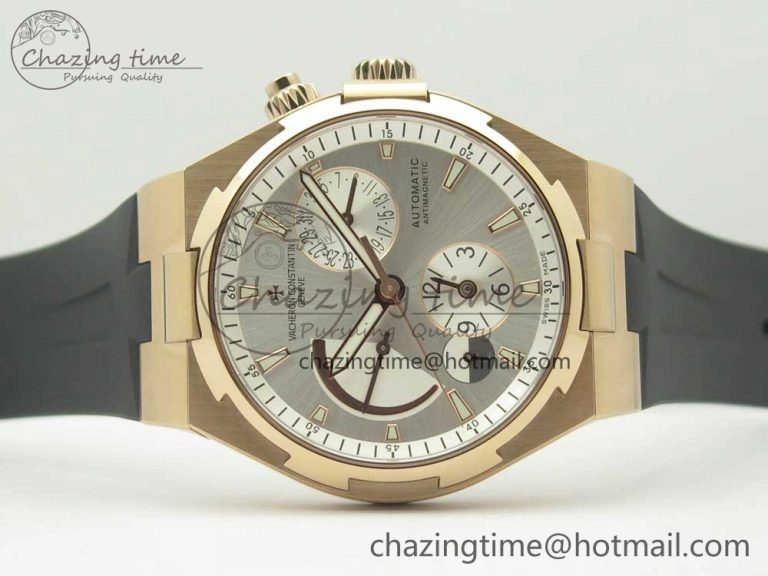 Overseas Dual Time Power Reserve RG TWA Best Edition Silver Dial on Black Rubber Strap A FashionForward 9941