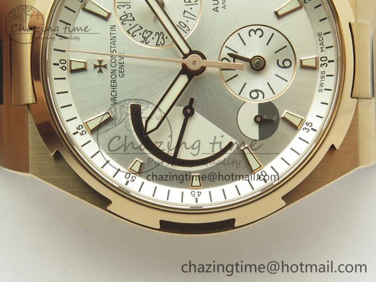 Overseas Dual Time Power Reserve RG TWA Best Edition Silver Dial on Black Rubber Strap A FashionForward 9941