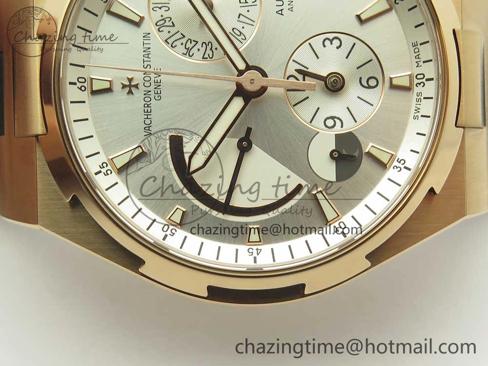 Overseas Dual Time Power Reserve RG TWA Best Edition Silver Dial on Black Rubber Strap A FashionForward 9941