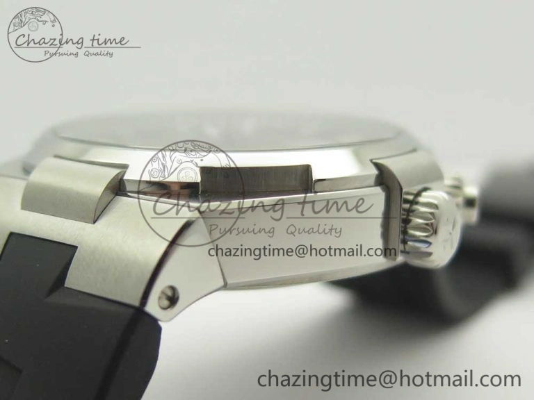 Durable Overseas Dual Time Power Reserve TWA Best Edition Black Dial on Black Rubber Strap A 9948