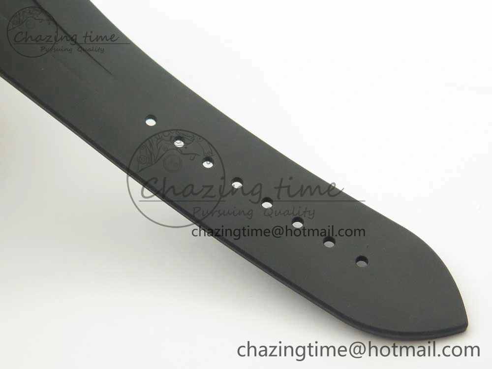 Durable Overseas Dual Time Power Reserve TWA Best Edition Black Dial on Black Rubber Strap A 9948