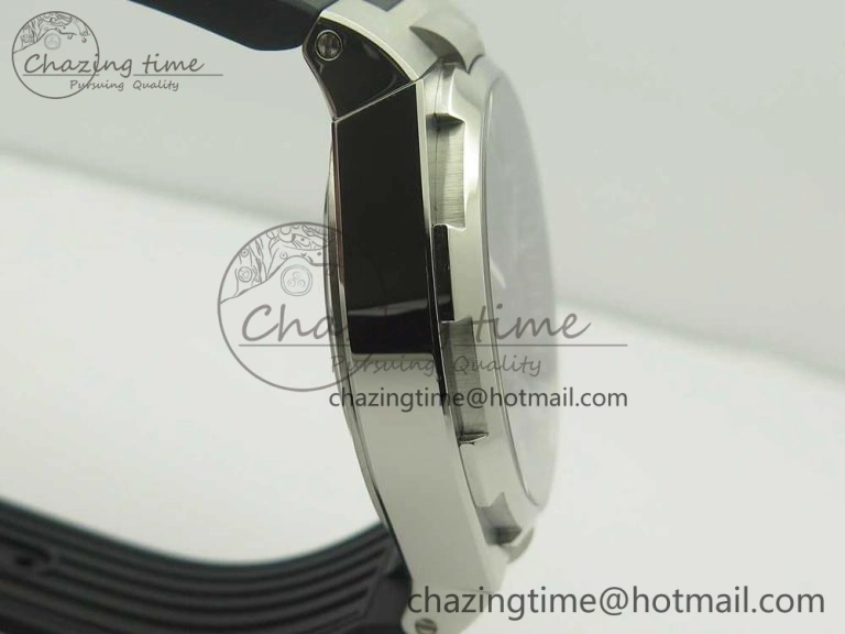 Durable Overseas Dual Time Power Reserve TWA Best Edition Black Dial on Black Rubber Strap A 9948
