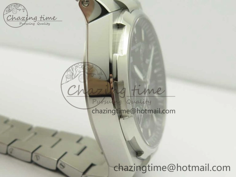 Lightweight Overseas Dual Time Power Reserve TWA Best Edition Black Dial on SS Bracelet A 9942
