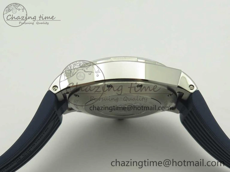 Attractive Overseas Dual Time Power Reserve TWA Best Edition Blue Dial on Blue Rubber Strap A 9947
