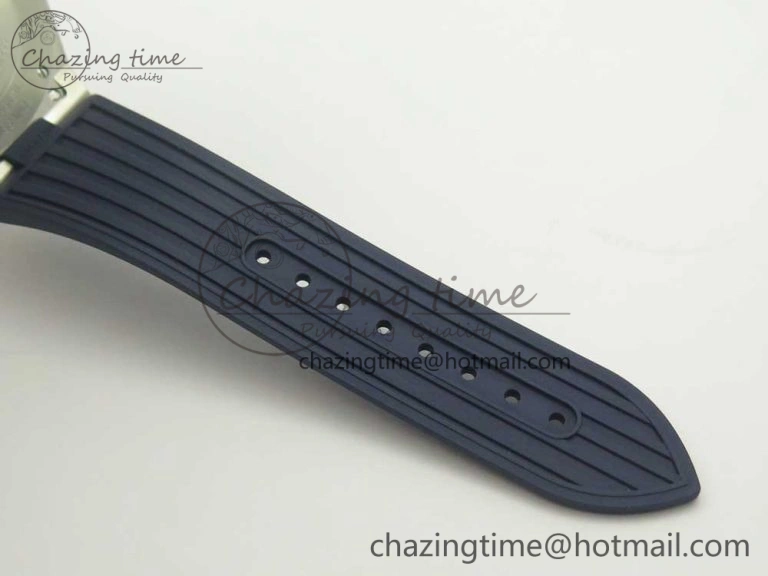 Attractive Overseas Dual Time Power Reserve TWA Best Edition Blue Dial on Blue Rubber Strap A 9947