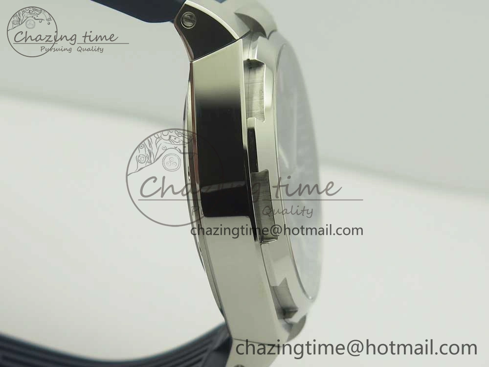 Attractive Overseas Dual Time Power Reserve TWA Best Edition Blue Dial on Blue Rubber Strap A 9947