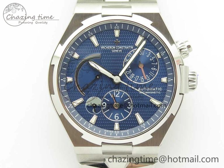 Overseas Dual Time Power Reserve TWA Best Edition Blue Dial on SS Bracelet A Comfortable 9940