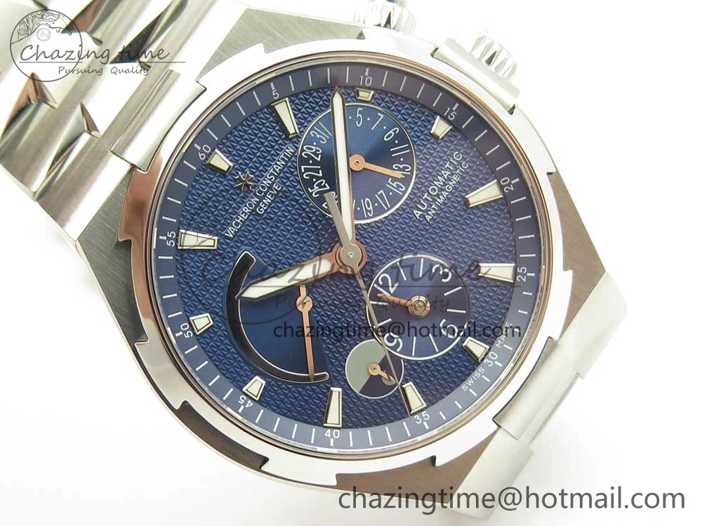 Overseas Dual Time Power Reserve TWA Best Edition Blue Dial on SS Bracelet A Comfortable 9940