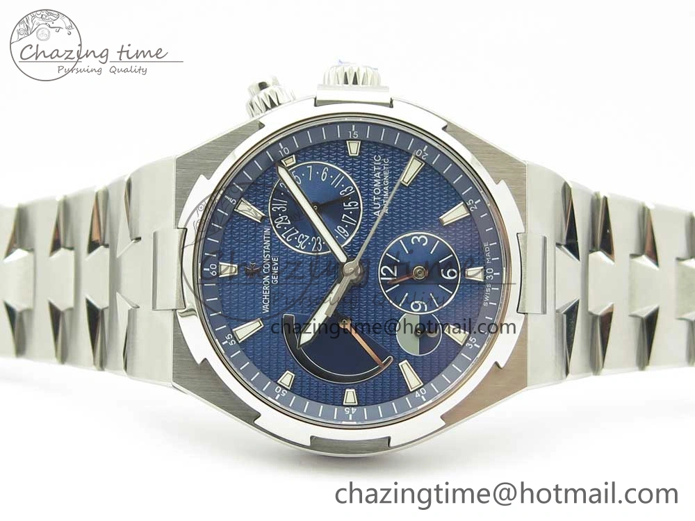 Overseas Dual Time Power Reserve TWA Best Edition Blue Dial on SS Bracelet A Comfortable 9940