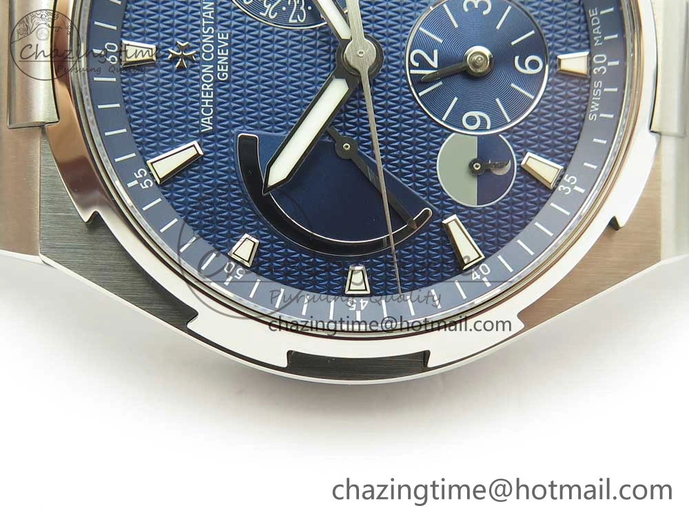 Overseas Dual Time Power Reserve TWA Best Edition Blue Dial on SS Bracelet A Comfortable 9940