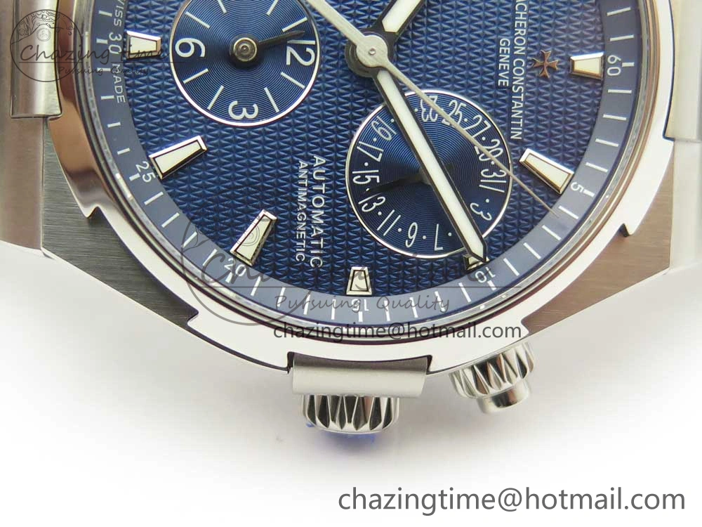 Overseas Dual Time Power Reserve TWA Best Edition Blue Dial on SS Bracelet A Comfortable 9940