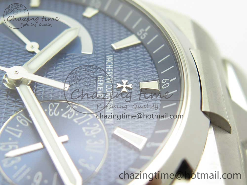 Overseas Dual Time Power Reserve TWA Best Edition Blue Dial on SS Bracelet A Comfortable 9940