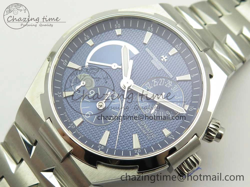 Overseas Dual Time Power Reserve TWA Best Edition Blue Dial on SS Bracelet A Comfortable 9940