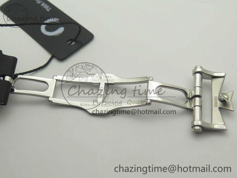Overseas Dual Time Power Reserve TWA Best Edition Silver Dial on Black Rubber Strap A Packable 9945