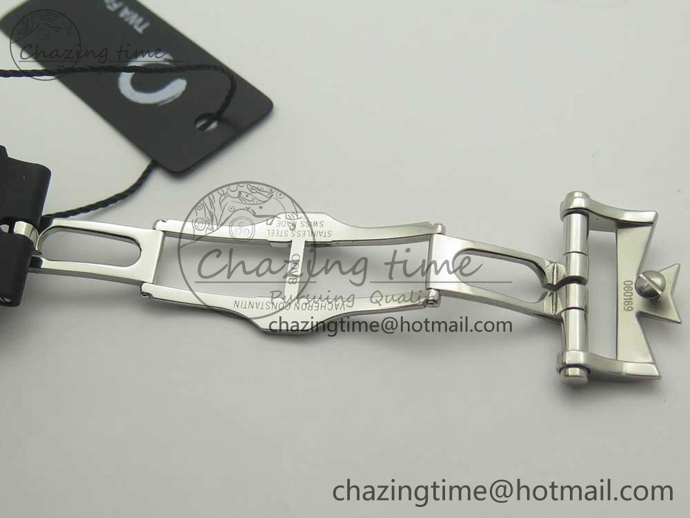 Overseas Dual Time Power Reserve TWA Best Edition Silver Dial on Black Rubber Strap A Packable 9945
