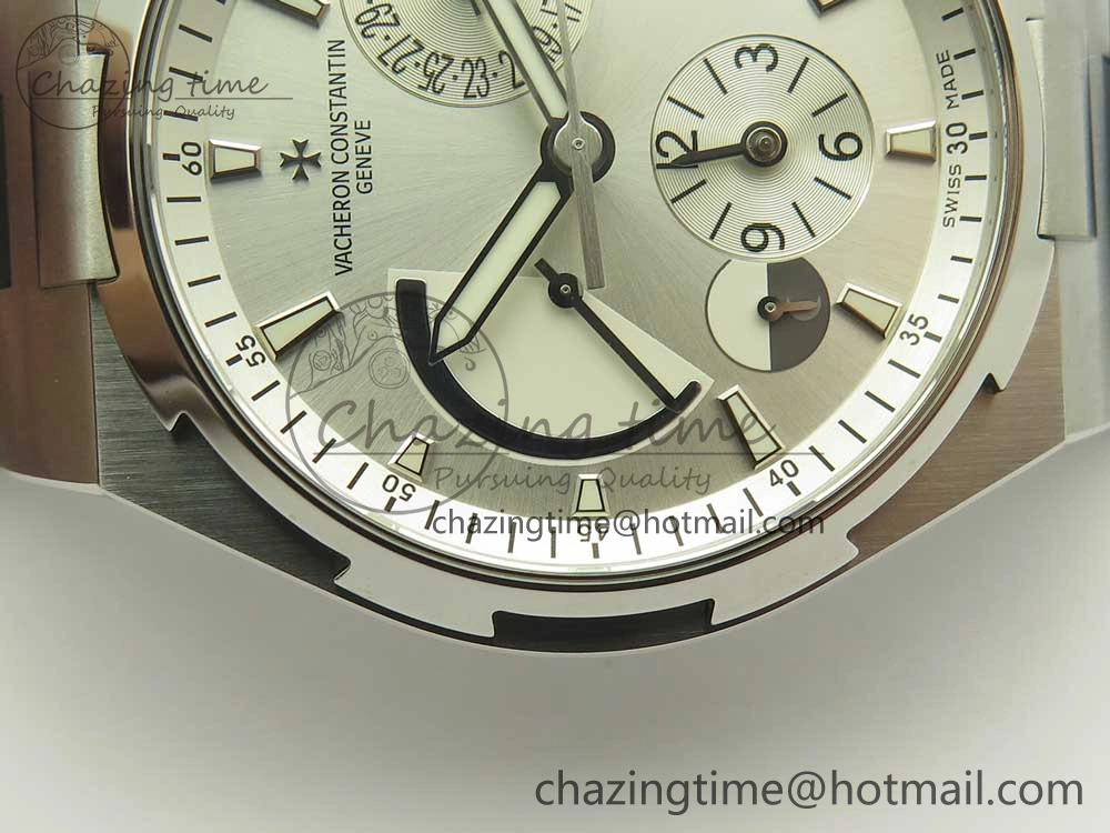 Overseas Dual Time Power Reserve TWA Best Edition Silver Dial on Black Rubber Strap A Packable 9945