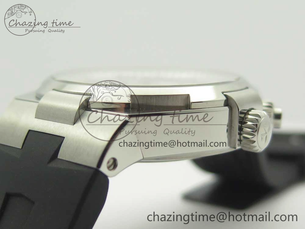 Overseas Dual Time Power Reserve TWA Best Edition Silver Dial on Black Rubber Strap A Packable 9945