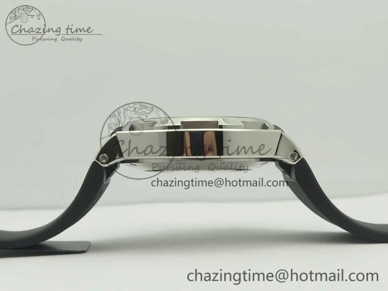 Overseas Dual Time Power Reserve TWA Best Edition Silver Dial on Black Rubber Strap A Packable 9945