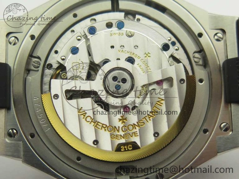 Overseas Dual Time Power Reserve TWA Best Edition Silver Dial on Black Rubber Strap A Packable 9945
