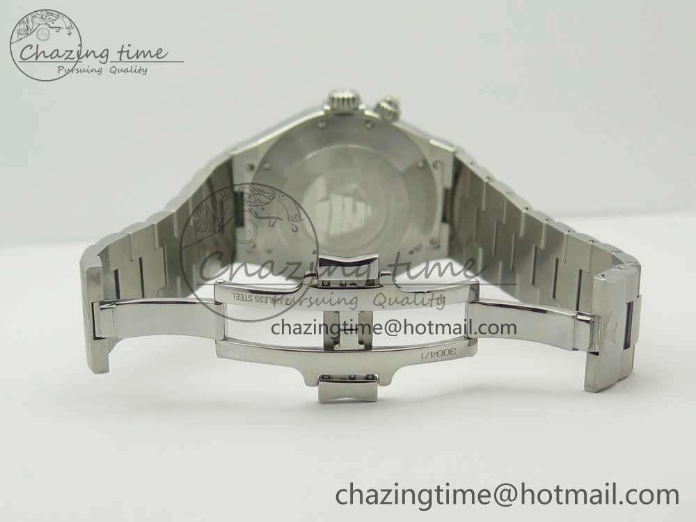 Fashionable Overseas Dual Time Power Reserve TWA Best Edition White Dial on SS Bracelet A 9943