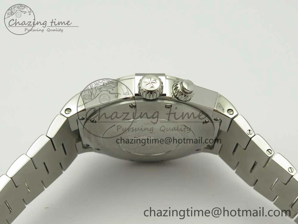 Fashionable Overseas Dual Time Power Reserve TWA Best Edition White Dial on SS Bracelet A 9943