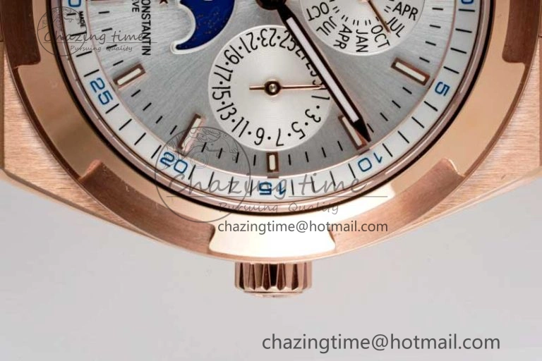 Packable Overseas Perpetual Calendar RG 8F Best Edition Silver Dial on RG Bracelet A 9899