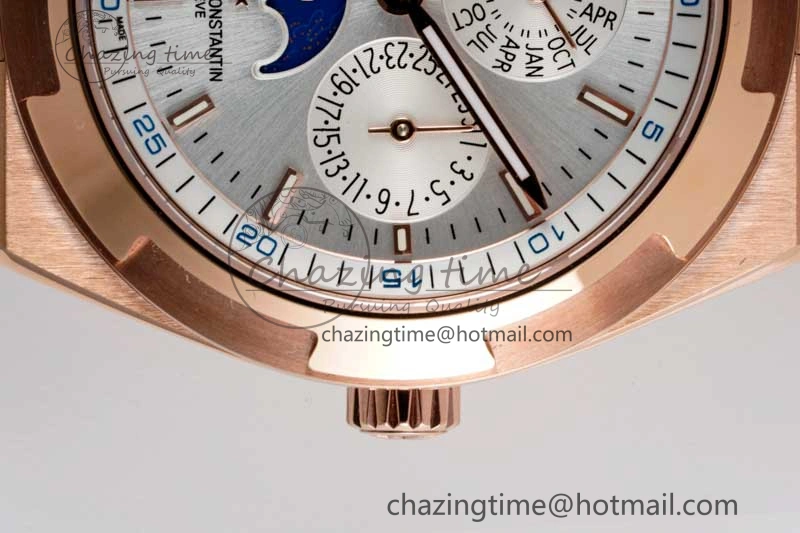 Packable Overseas Perpetual Calendar RG 8F Best Edition Silver Dial on RG Bracelet A 9899