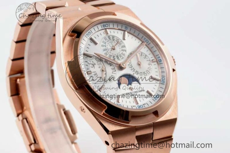 Packable Overseas Perpetual Calendar RG 8F Best Edition Silver Dial on RG Bracelet A 9899