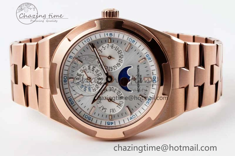 Packable Overseas Perpetual Calendar RG 8F Best Edition Silver Dial on RG Bracelet A 9899